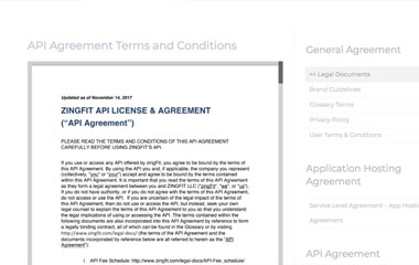API license agreement