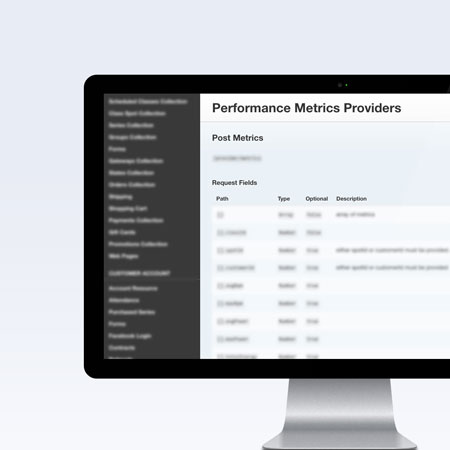 metrics API panel