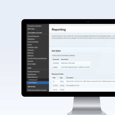 reporting API panel